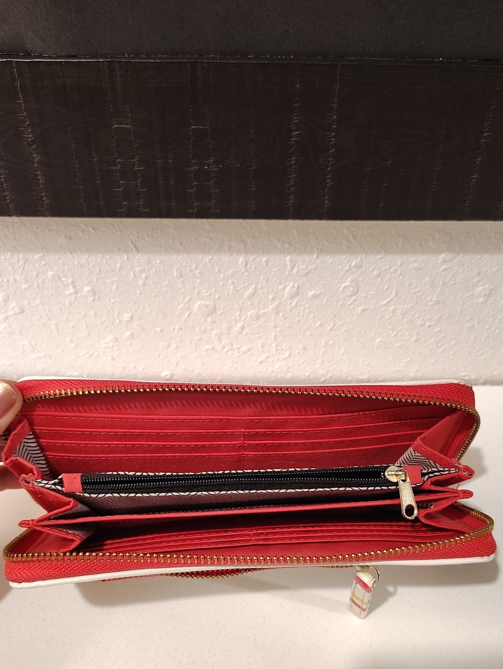Striped Zip-Around Wallet - Picture 3 of 4